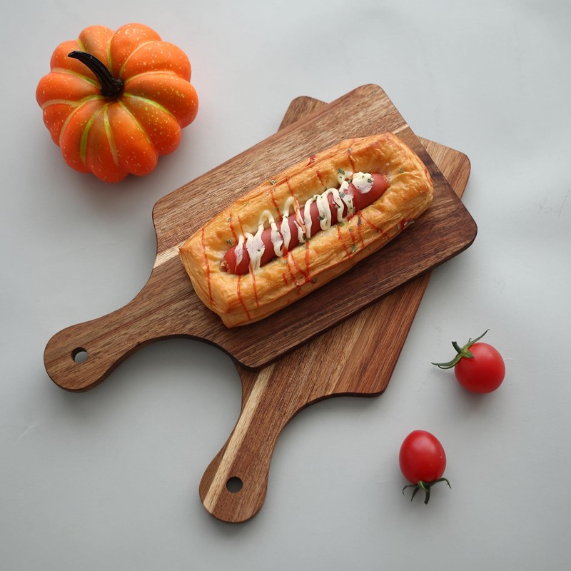 6PC Wood Cutting Board Thicken Chopping Platter Personal Charcuterie Boards