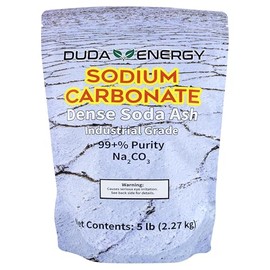 Duda Energy 5 lb Bag of Pure Sodium Carbonate Dense Soda Ash Na2CO3 pH Adjust Chemical Spa Pool Cleaning Dishwasher White