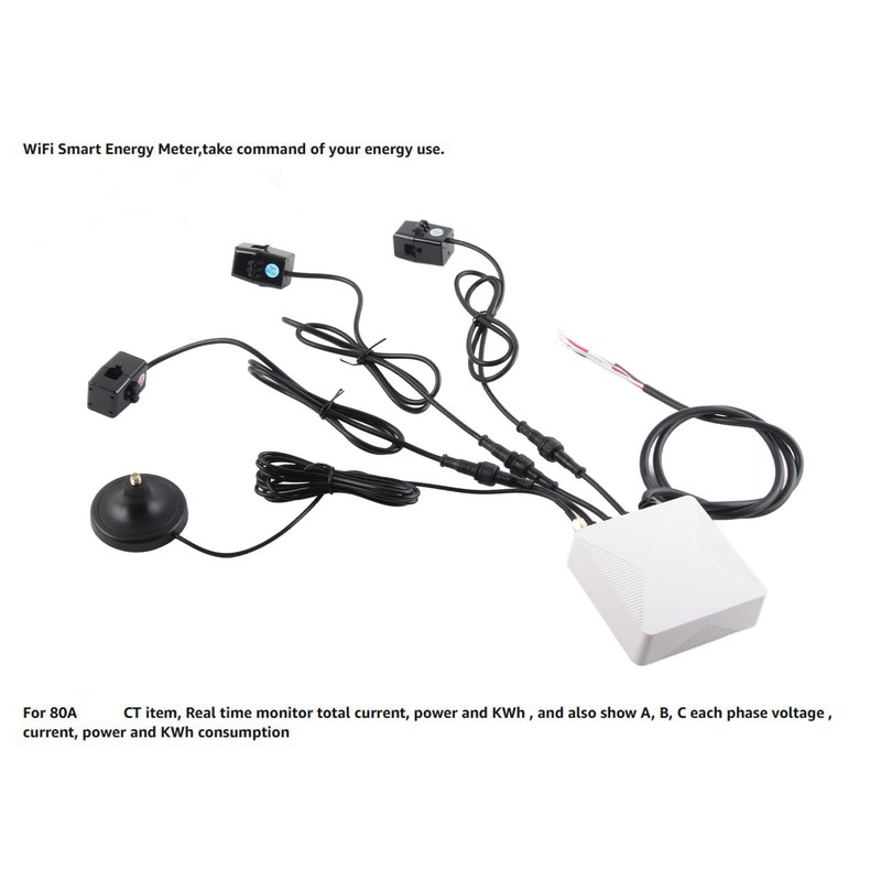 WiFi Smart Power Meter 3 Phase Energy Monitor 100‑240V with