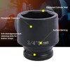 51mm Deep 6 Point Impact Socket 3/4" Drive Cr-Mo Alloy
