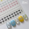 Rope Ribbon YT6004 Embossed Nail Sticker Pastel Colors / 로프리본 YT6004 엠보 네일스티커 파스텔 컬러