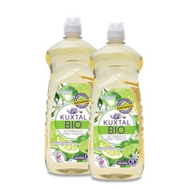 KUXTAL Detergente para Trastes 2 Piezas | Amigable con las Manos | Biodegradable con Certificación OECD 301-A con Ingredientes Naturales | Aroma Cítrico