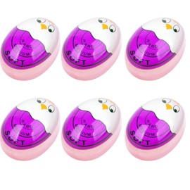 Egg Timer Sensitive Hard & Soft Boiled Color Changing Indicator Tells When Eggs are Ready (Purple 6 Pack)