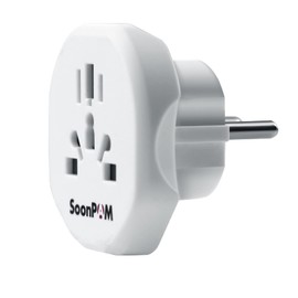 Travel Plug Adapter World to Europe Travel Adapter Socket Converter 1 Pack Euro Socket Adapter for EU Countries Including Germany Italy France Spain Greece