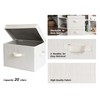 StorageWorks Fabric Storage Bins with Lid, Decorative Storage Boxes for