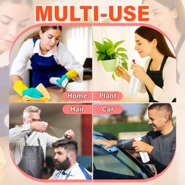 DIYSELF 16oz Spray Bottles 4 Pack, Heavy Duty Refillable Spray Bottles for Cleaning, Plants, and Pets, Chemical Resistant Spray Bottle with Adjustable Nozzle, Squirt Bottles for Multiple Uses