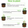 Molgoc 15 Gallon Plant Grow Bags 5-Packs with Holes,Thichkened Non-Woven