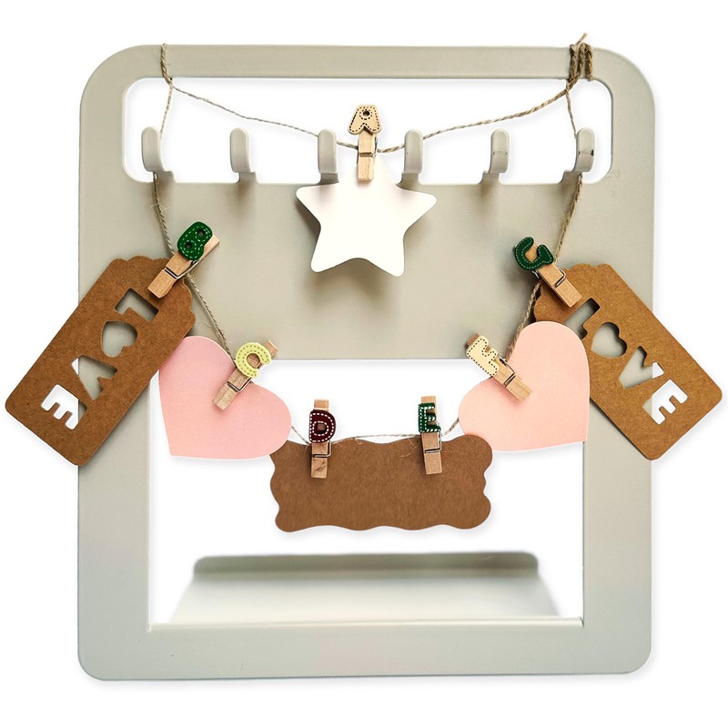 LWR CRAFTS 100 Hang Tags Star with Jute Twines 100ft