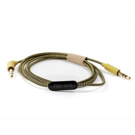 POGS -Safe Cable | 3.5mm Audio Cable Headphones The Gecko & The Elephant | Volume Limit 85dB | Safe Technology | Built-in Microphone | 1 Metre Anti-Tangle Textile Cable (Yellow)