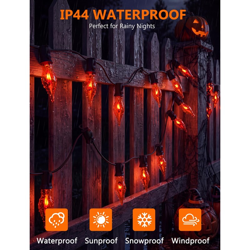 12PK Flickering Flame Light bulbs, Halloween Light Bulbs for Chandeliers