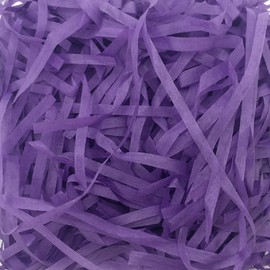LKQBBSZ Easter Raffia Grass Pack Recyclable Paper Shred for Easter Basket Filler Creative Eggs Decor Filler Gift Wrapping (Purple)