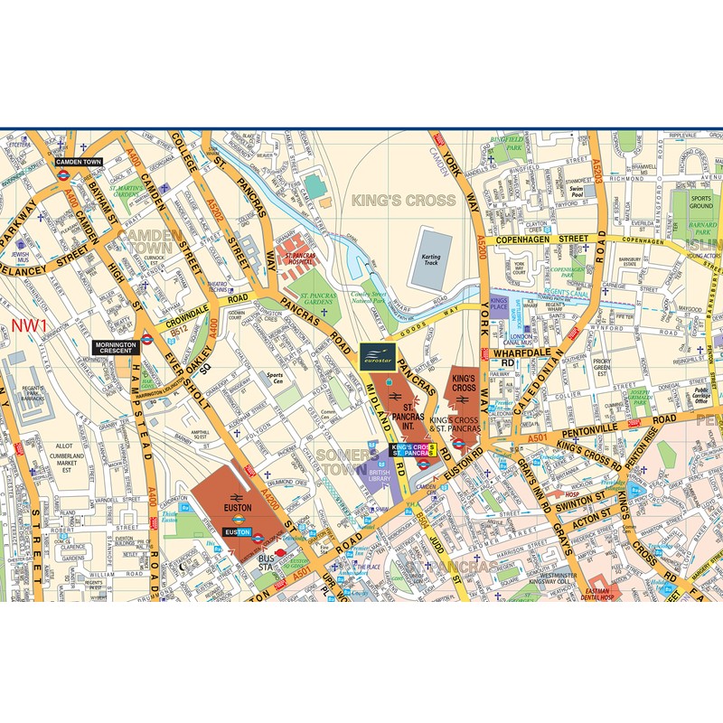 HUGE LAMINATED/ENCAPSULATED - Central London Map POSTER - Absolutely Stunning