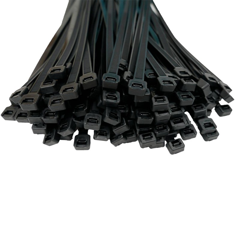 HORZEFIX Cable Ties Pack of 100 Black Long UV Resistant