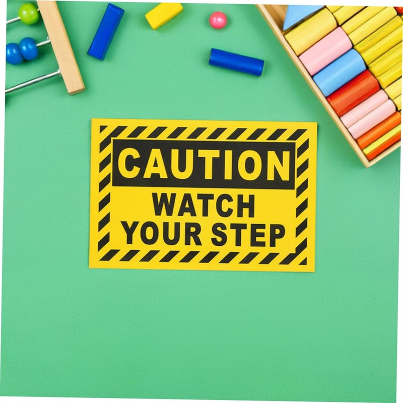 SHINEOFI Watch Your Step Caution Sign Durable PVC Wet Floor