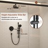 MONDAWE 8 Inch Wall Mounted Shower Faucet Set in Matte