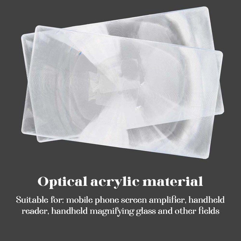 SOFPLATE 2 Stück 2.2 Fache Fresnel Vergrößerungsfolie Ganzseitige Lupe 9.9