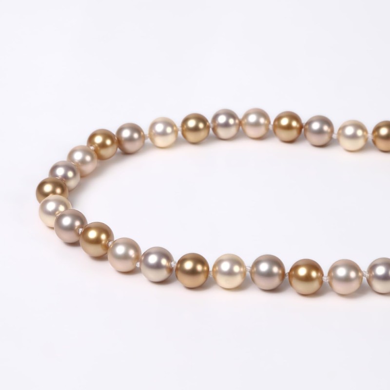 [MIONO] Yumi sienne Pearl Necklace, Large Beads, Multi, Ceremonial Occasions,