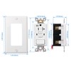 Baomain GFCI Outlet Receptacle with Switch, 20A 125VAC 60Hz, Tamper