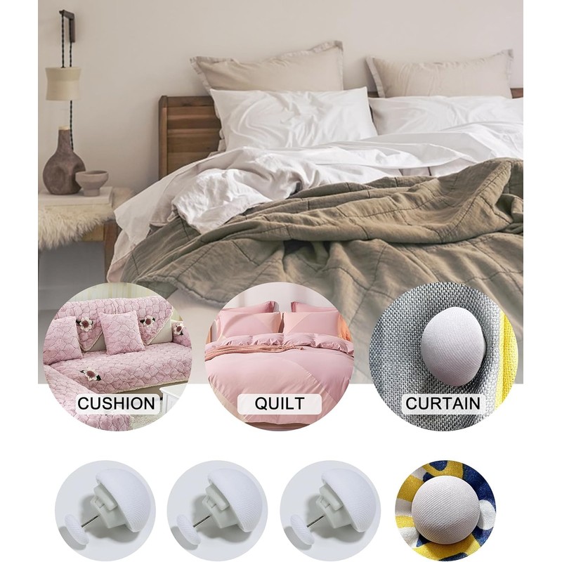 16 Pcs Duvet Clips, Duvet Pins – Reusable Fixing Buckles