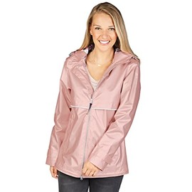 Charles River Apparel New Englander Wind & Waterproof Rain Jacket, Rose Gold/Plaid, S