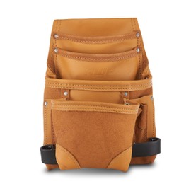 AWP Classic Leather Tool Pouch, Crafted from Premium Top-Grain Leather, Compatible with Work Belts Up to 3 Inches Wide, Tool Belt Accessory (3 Pack)