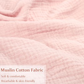 Muslin Baby Lounger Cover, 2 Pack Muslin Cotton Newborn Lounger Cover for Girls Boys, Muslin Cotton Baby Nursing Pillow Cover, Removeable Breastfeeding Pillow Slipcover, Brown Hat and Pink