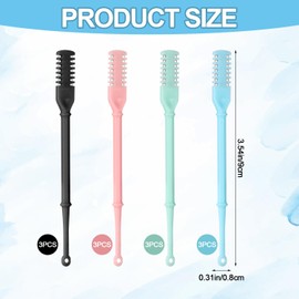 12pcs Nose Hair Trimmer, 2-in-1 Nasal Hair Cutter Manual Nose Hair Trimmer Nose Hair Plucker Manual Nose Hair Clippers Rotary Nose Hair Trimmer for Men Women(Black Blue Pink Green)