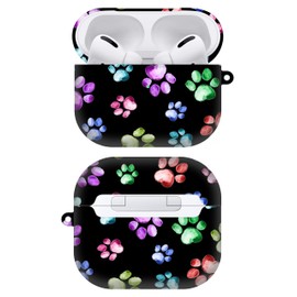 GlamCase for AirPods Pro Case, AirPods Pro 1st Gen / 2019 Case - Dog Paw Watercolour Print Design Printed Cute Plastic Hard Snap on Protective Designer AirPod Case/Cover for AirPods Pro 2019.