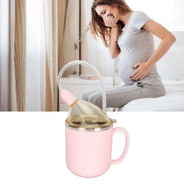 TARSHYRY Convalescent Feeding Cup,Drinking Cup with Straw for Disabled Patient Maternity Drink Water,Prevent Leakage 360 Degrees Cover Maternity Drinking Cup (Pink)