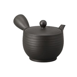 Ale-net Teapot Pot, 6.7 x 5.5 x 3.3 inches (17 x 14 x 8.5 cm), 9.5 fl oz (280 cc), Kurobushitia Teapot (Refreshing Net), Ceramic (Earth), Tokoname Ware, Made in Japan
