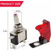 Unbranded Red 12V LED Toggle Switch with Safety Cover -