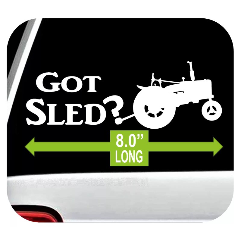 Bluegrass Decals Antique Tractor Pull Sled Decal Sticker for Car