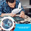 10X 20X Magnifying Glass with Light and Stand, 36 LED