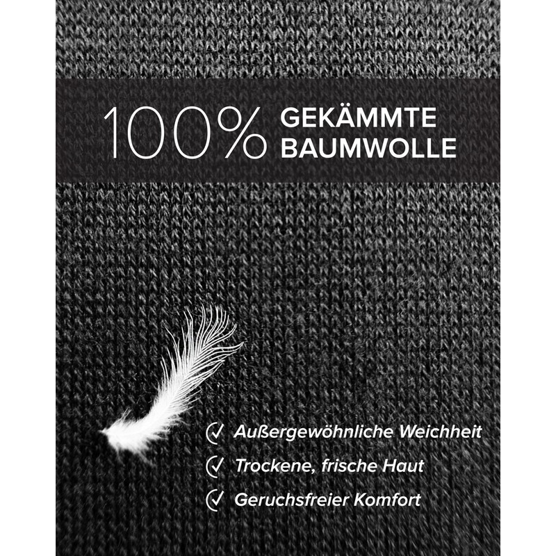 vitsocks Men's Knee Socks 100% Cotton Long Socks (Pack of