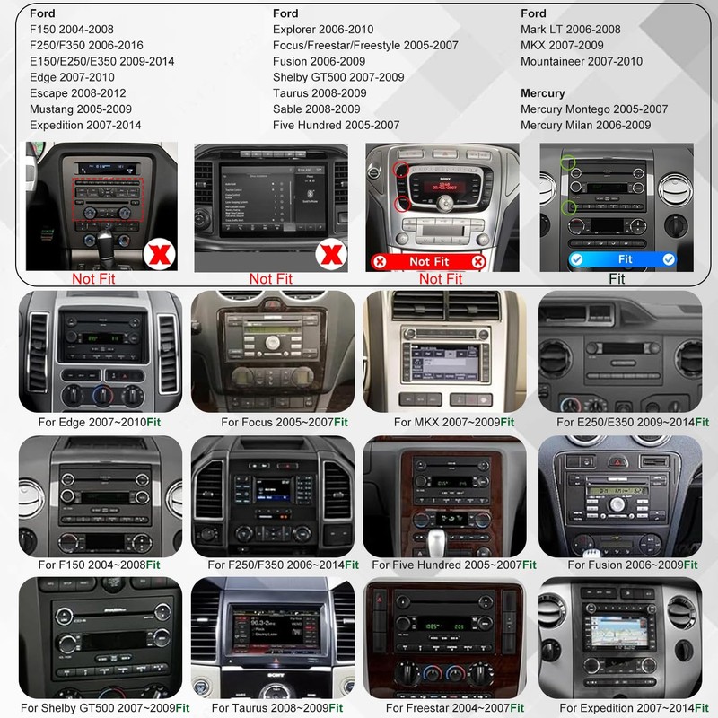 5GWifi Upgrade Android Car Radio for Ford F150 2004-2008, F250