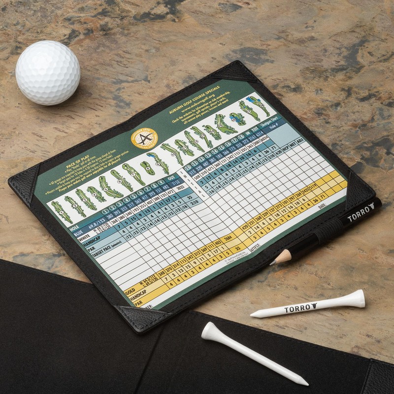 TORRO Golf Scorecard and Yardage Book Holder – Genuine Leather