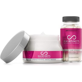 Hairfinity Hair Vitamins and Strengthening Amino Treatment Masque - Biotin Growth Treatment - Hydrating Hair Mask and Deep Conditioner Cream for Dry Damaged Hair