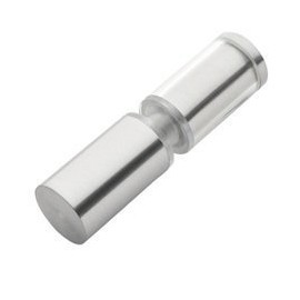 Rockwell Security Mont Hard Double-Sided Knob with Plastic Sleeve on One Side in Polished Chrome Finish for Frameless Heavy Glass Shower Doors