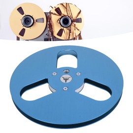 1/4 7 Inch Empty Tape Spool, 3 Holes, Universal Wind Resistance, Open Roll, Tape Rewind Spool, Open Roll, Tape Reel for Recording for Nab (Blue)