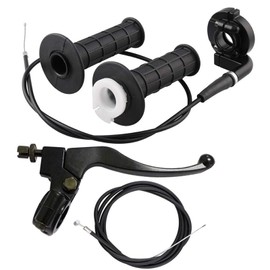 Throttle Cable, Twist Throttle, Right Brake Lever and Handle,Brake Cable, for Mini Bike XR80 XR100 CRF70 CRF80 CRF100 Pit Dirt Motor Bike,Mb165 Mb200 196cc 200cc 5.5hp 6.5hp Doodlebug Bike
