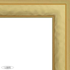Poster Palooza A3 11.7x16.5 Contemporary Gold Complete Wood Picture Frame with UV Acrylic Plexiglass, Foam Board Backing & Hardware Included