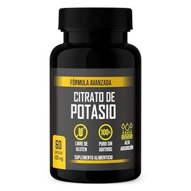 Citrato de Potasio Lenico 60 Cápsulas, Libre de Gluten, Sin Aditivos, Alta Absorción