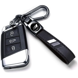 Leather Car Keychain for Toyota,White and Grey Car Part Keychain,Tri-color Soft Key Chain with Anti-Lost D-Ring Automotive Key Ring