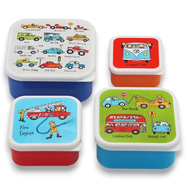 Tyrrell Katz Kids Snack Boxes with Cars Print - Children's