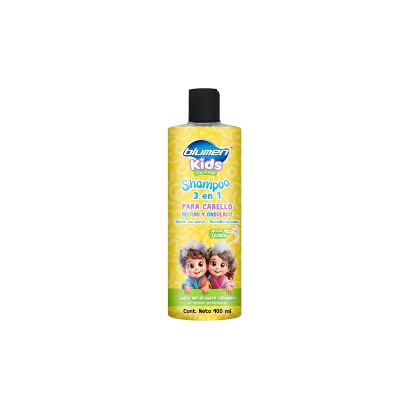 BLUMEN KIDS Shampoo 3en1 para Cabello Rizado y Ondulado 400