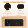 Wooden Digital Alarm Clock for Bedroom,Electric Desk Clock with USB