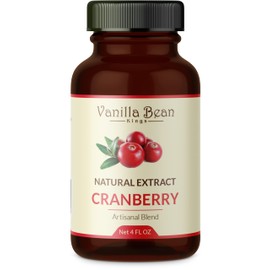 Natural Cranberry Extract for Baking and Flavoring - 4 OZ - Premium Quality Natural Flavors for Baked Goods, Desserts, & Cooking