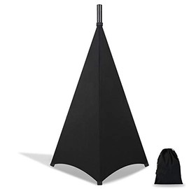 Dofilachy Speaker Stand Cover-DJ Bag with 360 Degree Cover, Speaker Tripod Scrim Cover for Speaker/Lighting with Free Travel Bag (One Pack-Black)