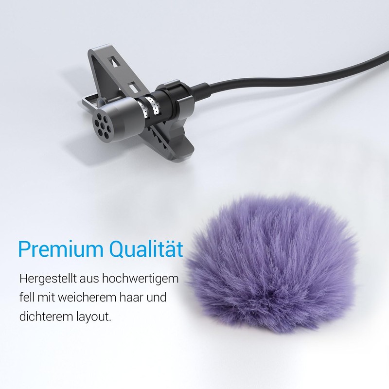 Cubilux Lavalier Microphone Windshields 9 Pack Furry Windshield Multicolor