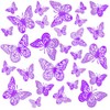 FIMETEUG Butterfly Wall Decal, 48 PCS Purple, Butterfly Party Decorations,